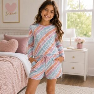 Girls 32 Degrees Tie-Dye‎ Lounge Set L Multi Color